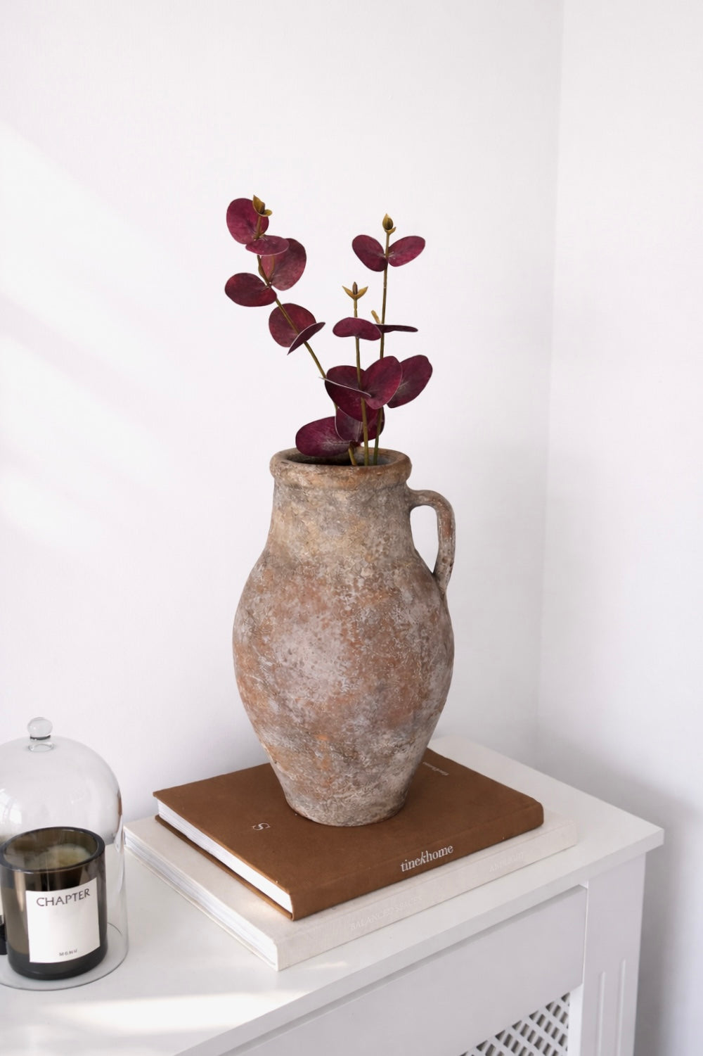 Wine red 3 fork Eucalyptus branch